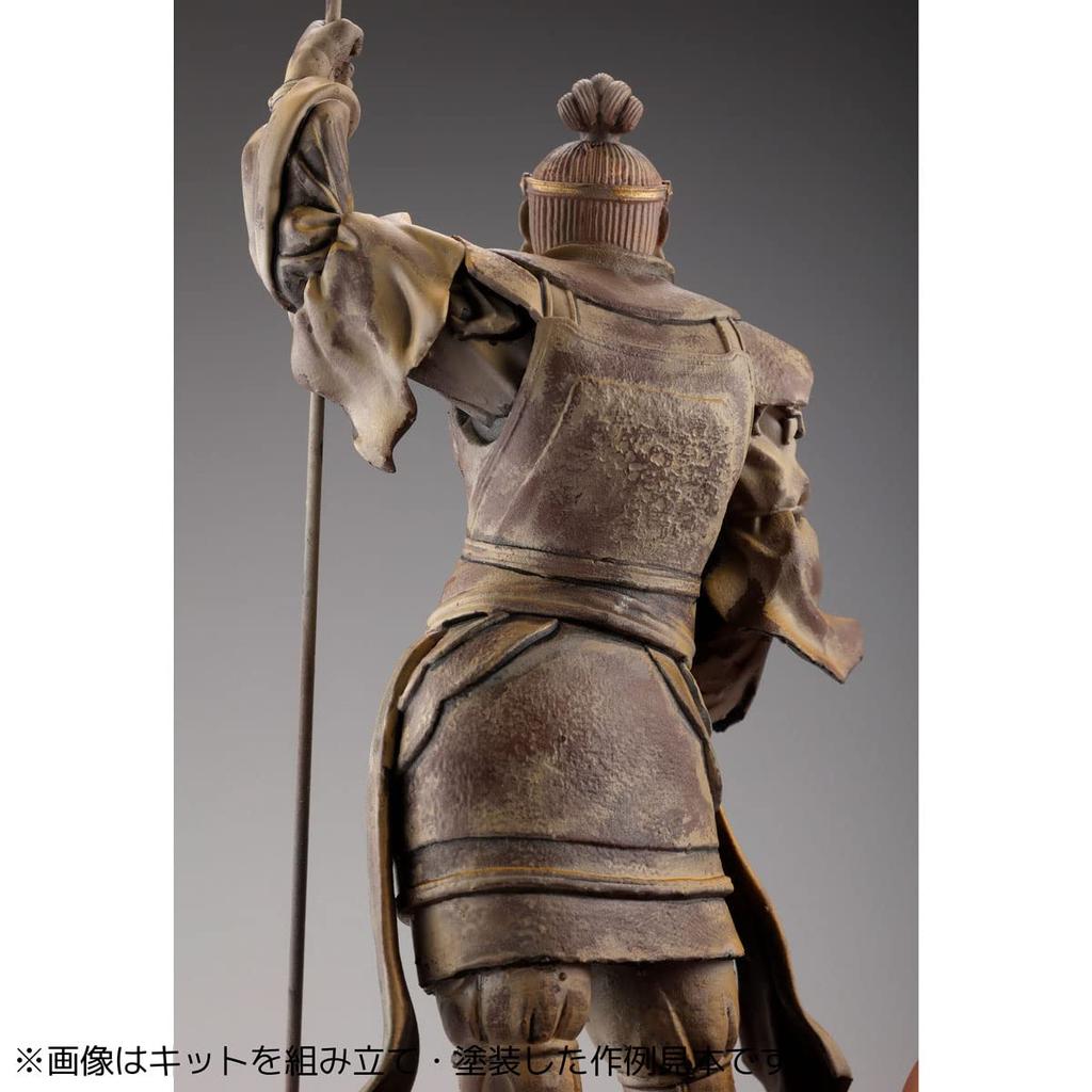Kaiyodo ART PLA Four Heavenly Kings Statue Jikokuten Total Height 160mm Unpainted Unassembled Plastic Model Kit Small AP007 Approx. Non-Scale