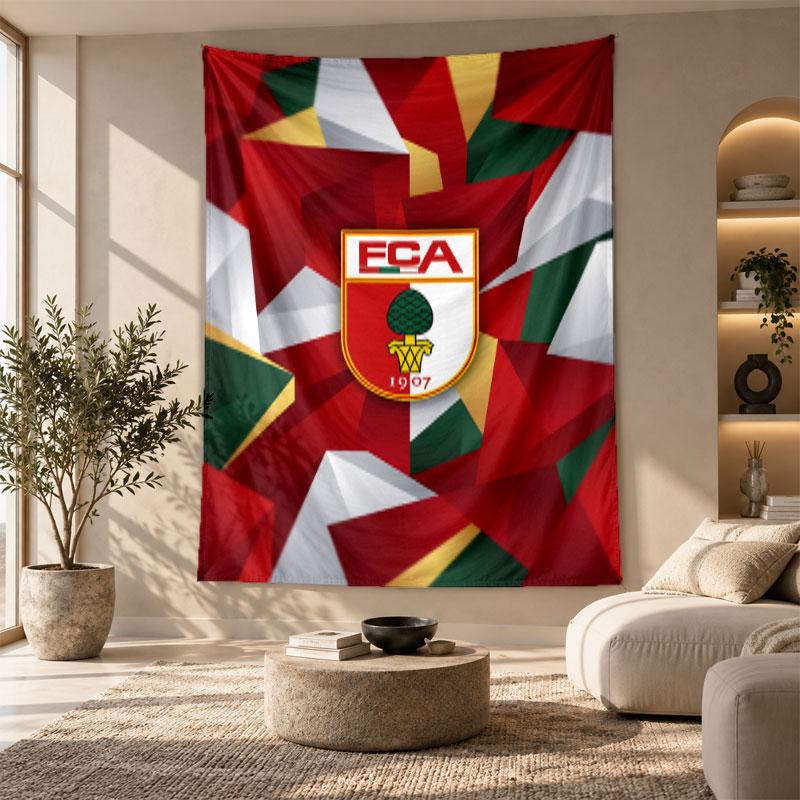 Decorative Tapestry,FC Augsburg FC Printed Wall Art, Lightweight Wall Hanging For Bedroom Background