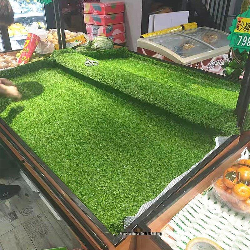 Kunstrasenmatte für Obst- und Gemüseauslagen - Ideal für die Dekoration von Supermarktregalen