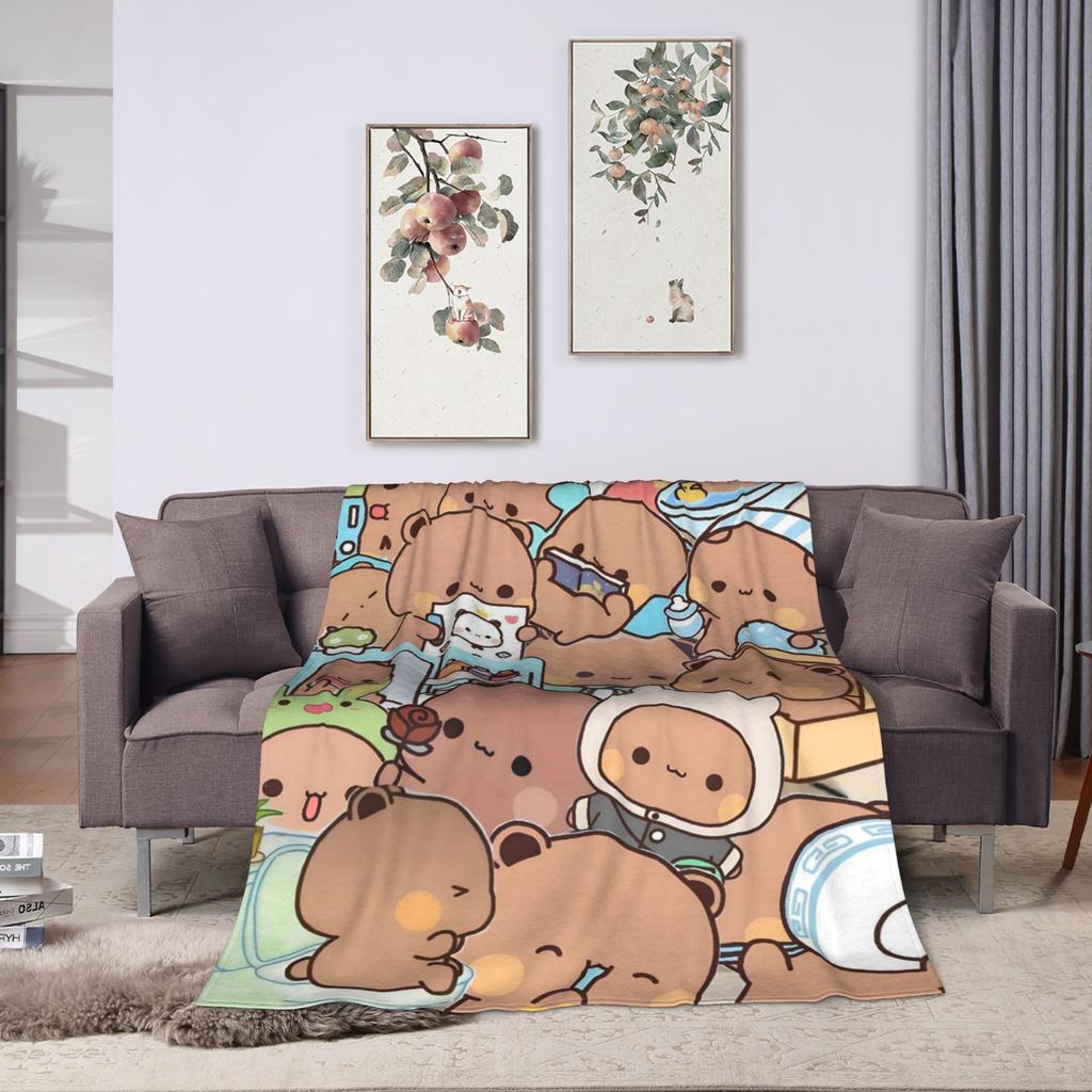 Cartoon Panda Bubu Dudu Blankets Flannel Printed Multi-function Ultra-Soft Throw Blankets for Bedding Office Rug Piece