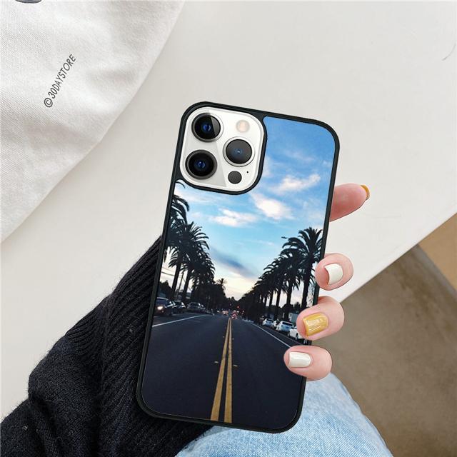 CALIFORNIA PALM TREES Phone Case Cover For iPhone 17 Air 15 16 14 13 12 Pro Max 11 Pro Max Plus Coque Shell