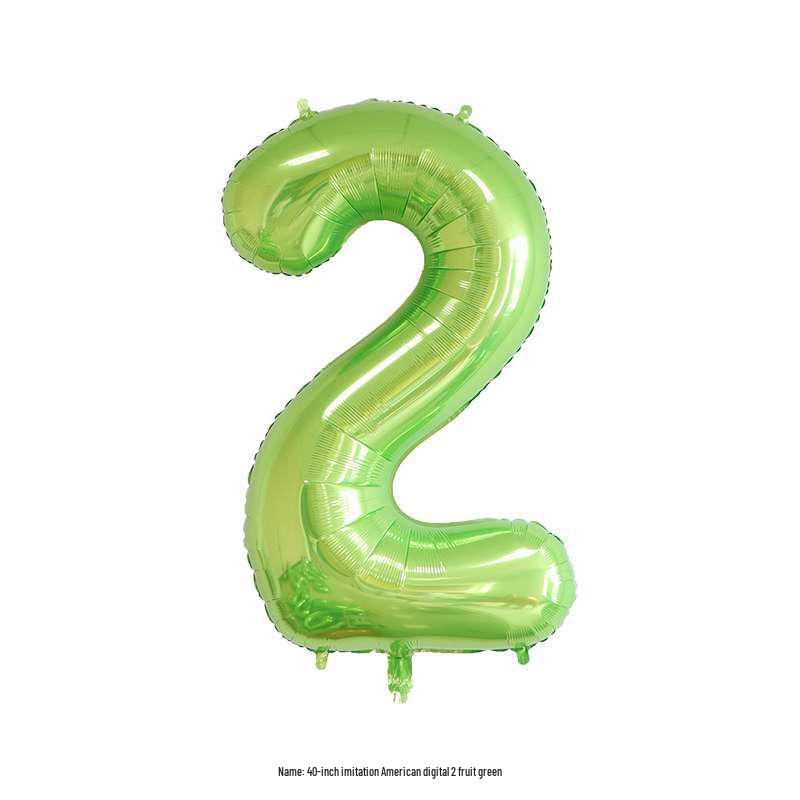 40" Green Digital Aluminum Foil Balloon for Birthdays & Weddings