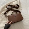 Fashionable Minimalist Crossbody Bag with Top Handle and Flap for Women - Solid Color Square Purse Simple Design Shoulder Bag