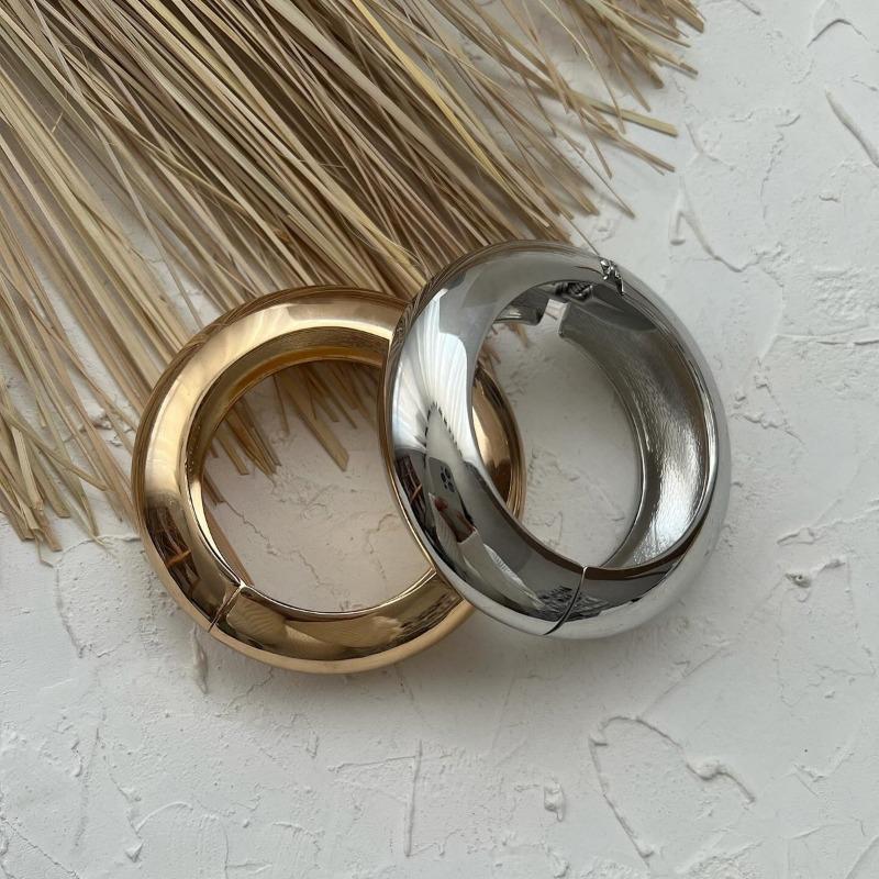 Plain circle bracelet jewelry female personality exaggerated design photosensitive surface alloy bracelet open bracelet