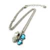 Les Trésors De Lily [N6336] - Designer Necklace 'Sissi' Blue Clover
