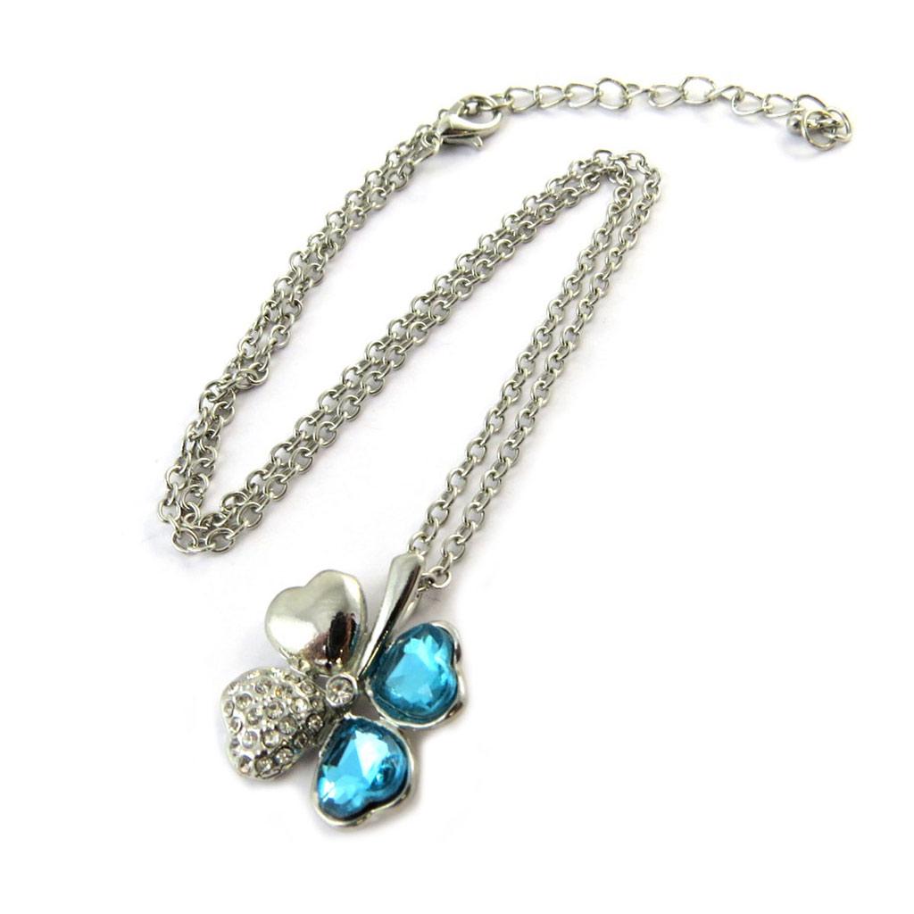 Les Trésors De Lily [N6336] - Designer Necklace 'Sissi' Blue Clover
