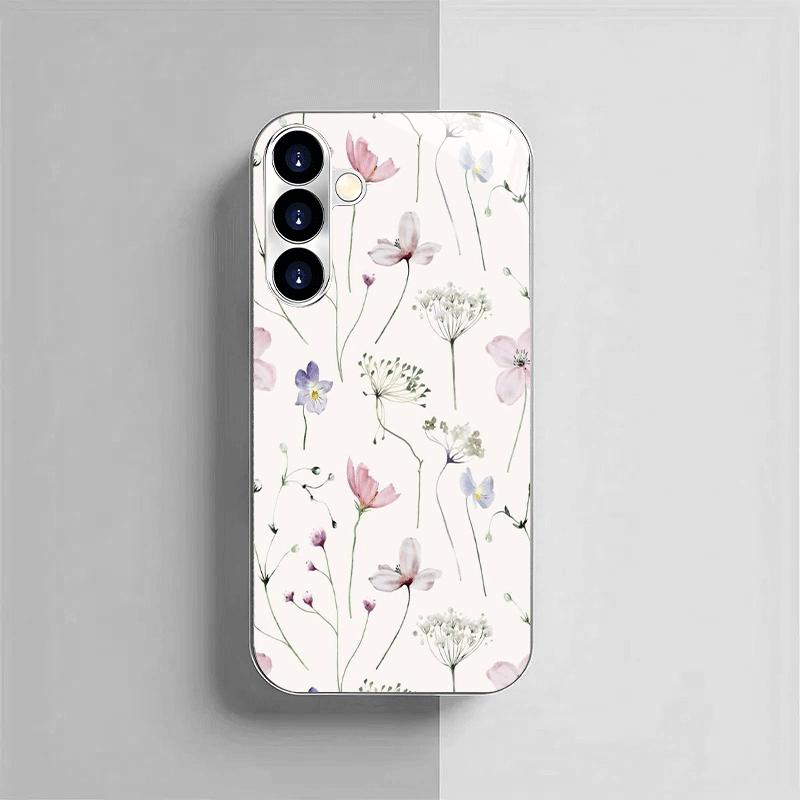 

Простой свежий цветочный узор посеребренный чехол для телефонаДля Samsung Galaxy S26 S25 Edge S24 S23 FE S22 Ultra S20 S21 5G For Galaxy S26