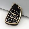 For Chevy Key Fob Cover With Leather Keychain Soft TPU Key Case Shell Holder Fits For Chevrolet    2024 Suburban Tahoe Silverado 1500, For GMC Yukon