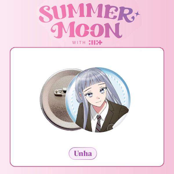ILLIT "SUNNER MOON" Cartoon Mirror Keychain Tinplate Badge Gift