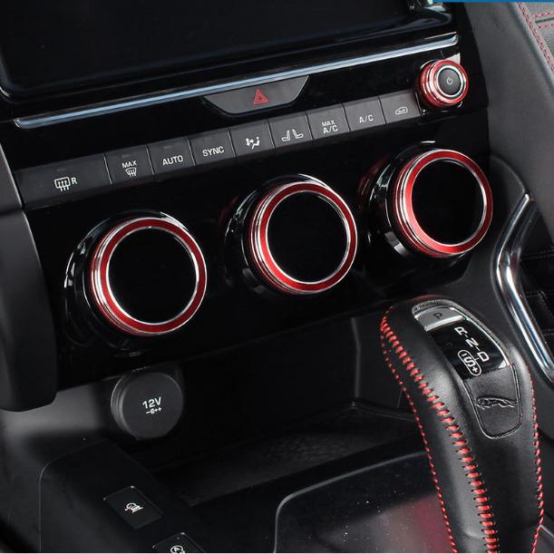 Jaguar E-PACE A/C Switch Knob Aluminum Decorative Ring - Wear-Resistant Interior Trim