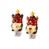 Yousheng Christmas Gnome Night Light Resin Faceless Dwarf Xmas Tree LED Night Light with Multicolor Bulbs And On/Off Switch for Home Bathroom Bedroom