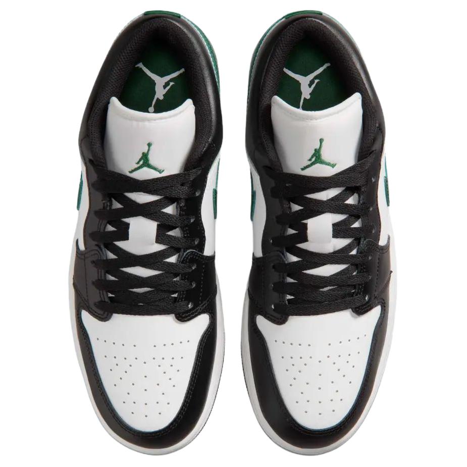 Air Jordan 1 Low Black Gorge Green Summit White Men Sneakers 553558-047