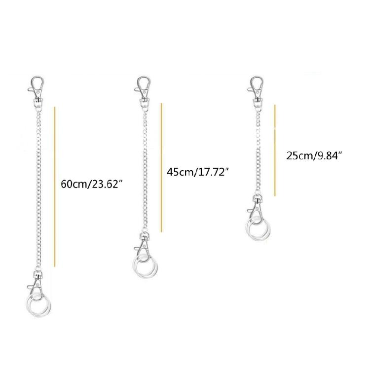 Jeans Chain with Lobster Clasps for Men Women Wallets Keys Silver Belt Chains