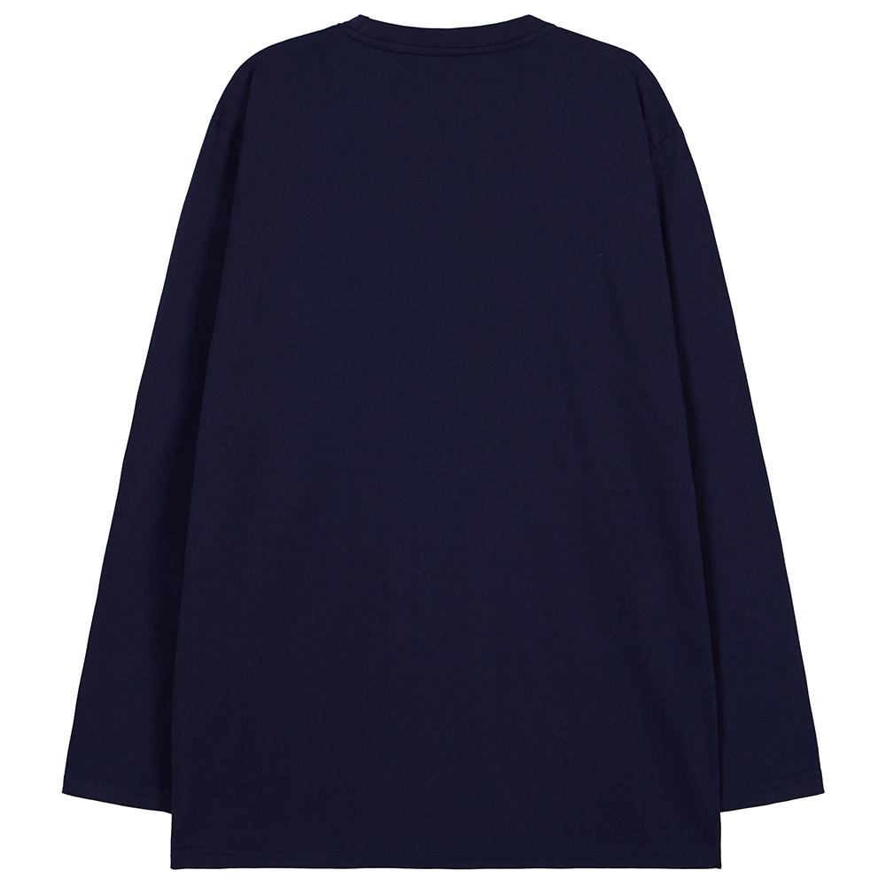 ASTRAL PROJECTION Ap Club Oversized Long Sleeve T-Shirt_Navy