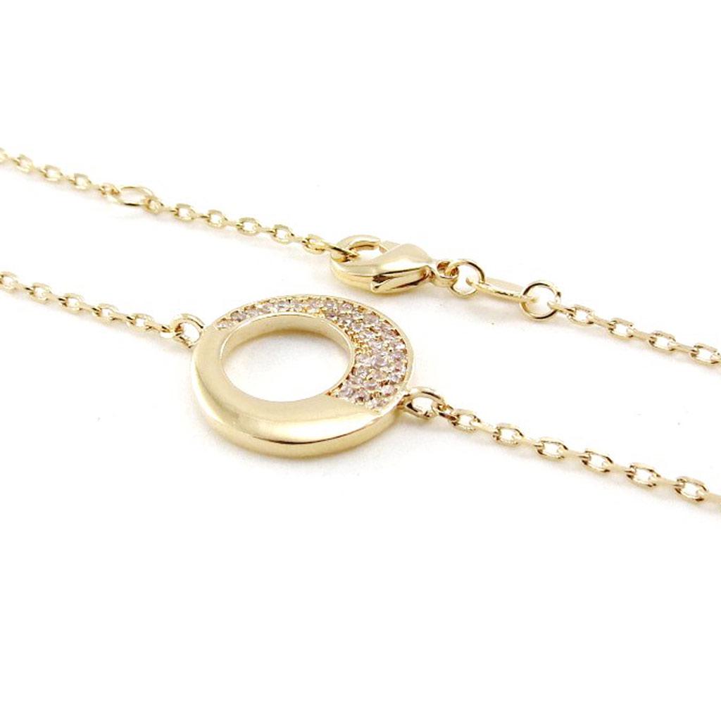 Les Trésors De Lily [J0156] - Gold Plated Bracelet 'Sissi' White Gold - 15 Mm