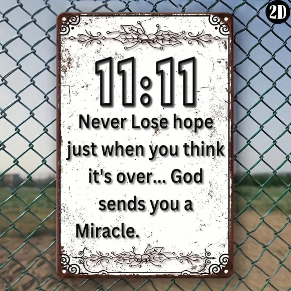 Vintage "Never Lose Hope" Wall Plaque Decor for Home Cafe Man Cave Sign