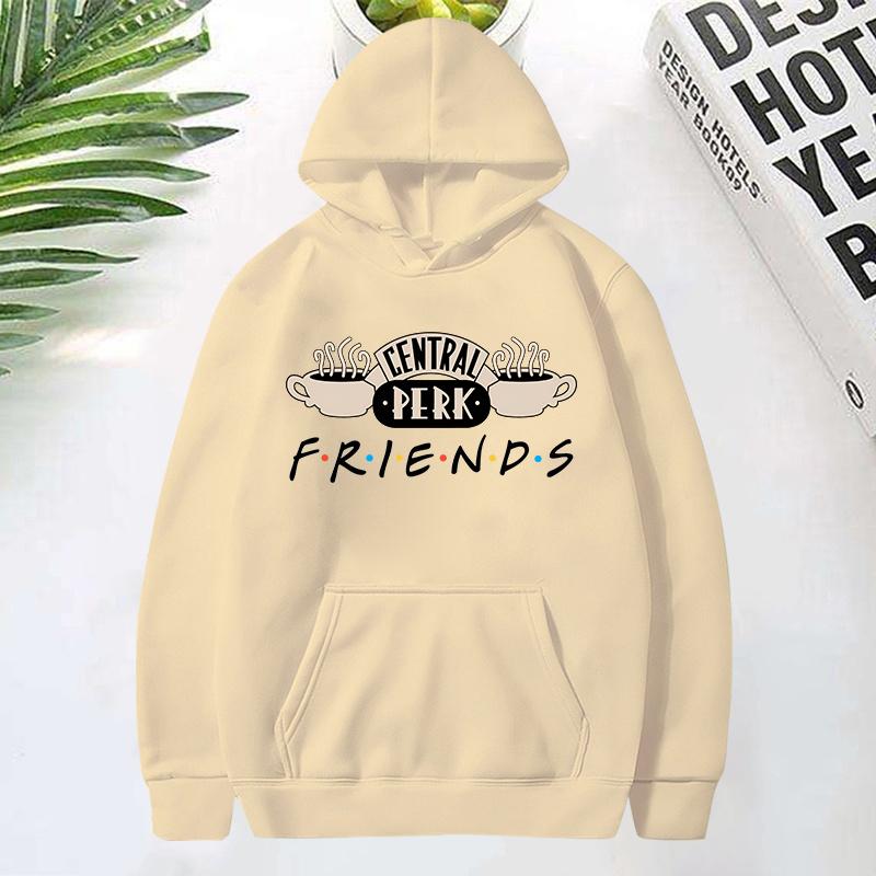 Women Friends TV Show Hooded Sweatshirt Cute Coffee Printing Hoodies Female Autumn Winter Casual Pullover Hoodies Friends Hoodie