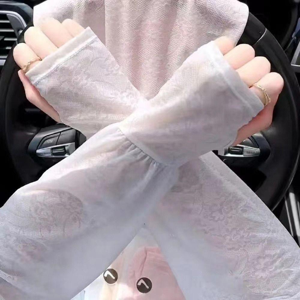 Long Driving Sleeve Lace Arm Glove Sleeves Fashion Sunscreen Sleeves Women