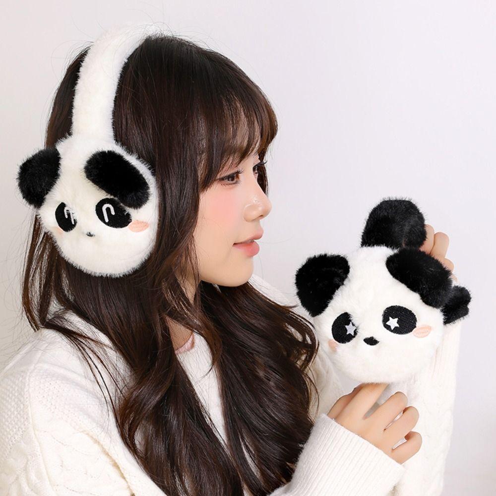 Cartoon Panda Warm Earflaps Thicken Cold-proof Ear Mask Kawaii Winter Ear Warmer Children's Gifts