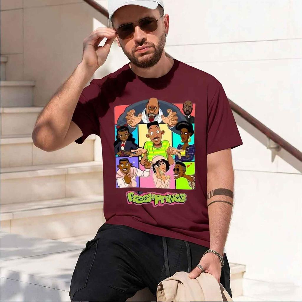 Neuankunft Fantastisch The Fresh Of Bel Air T-Shirts Schöne Herrenkleidung Mode T-Shirt Unisex Marke 80189 2026 Neues Modell