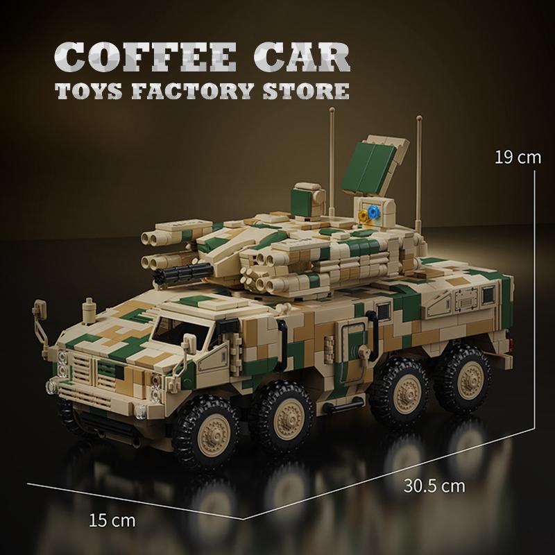 NEW Military Heavy Tank Building Bricks Army 625E Anti-aircraft Vehicle Model WW2 Armored Panzer MOC Blocks Toys Adult Kid Gifts