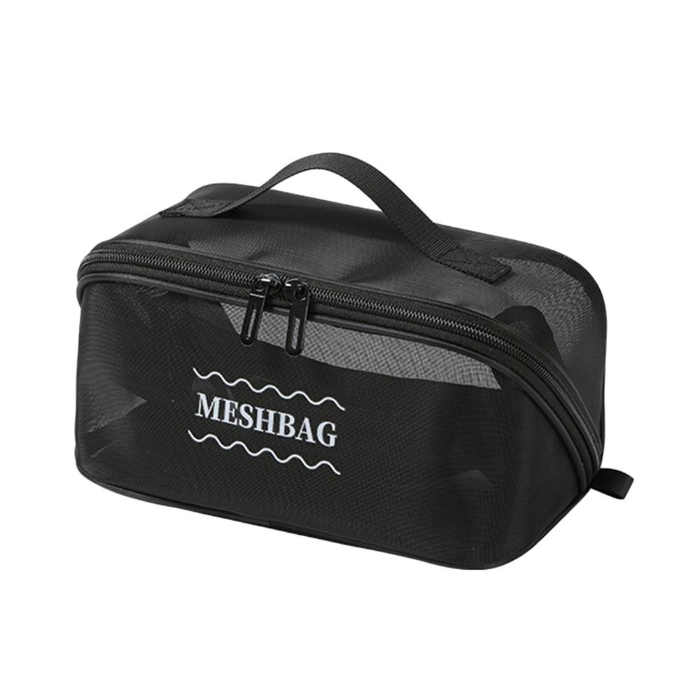 Travel Mesh Makeup Bag Portable Multifunctional Travel Toiletries Organizer Large Capacity Makeup Case