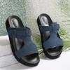 Große flache Hausschuhe Damen Sommer neue Mode Plateau-Sandalen Damen