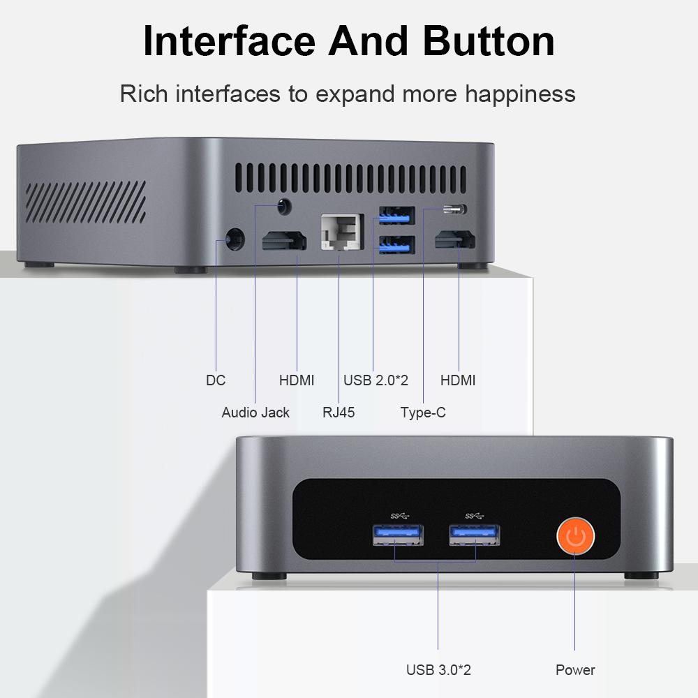 Mini-PC Ninkear M7 16G+512G SSD AMD 7430U AMD Radeon Grafik Windows 11 PRO