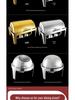 Gold-Plated Stainless Steel Chafing Dish with Glass Lid