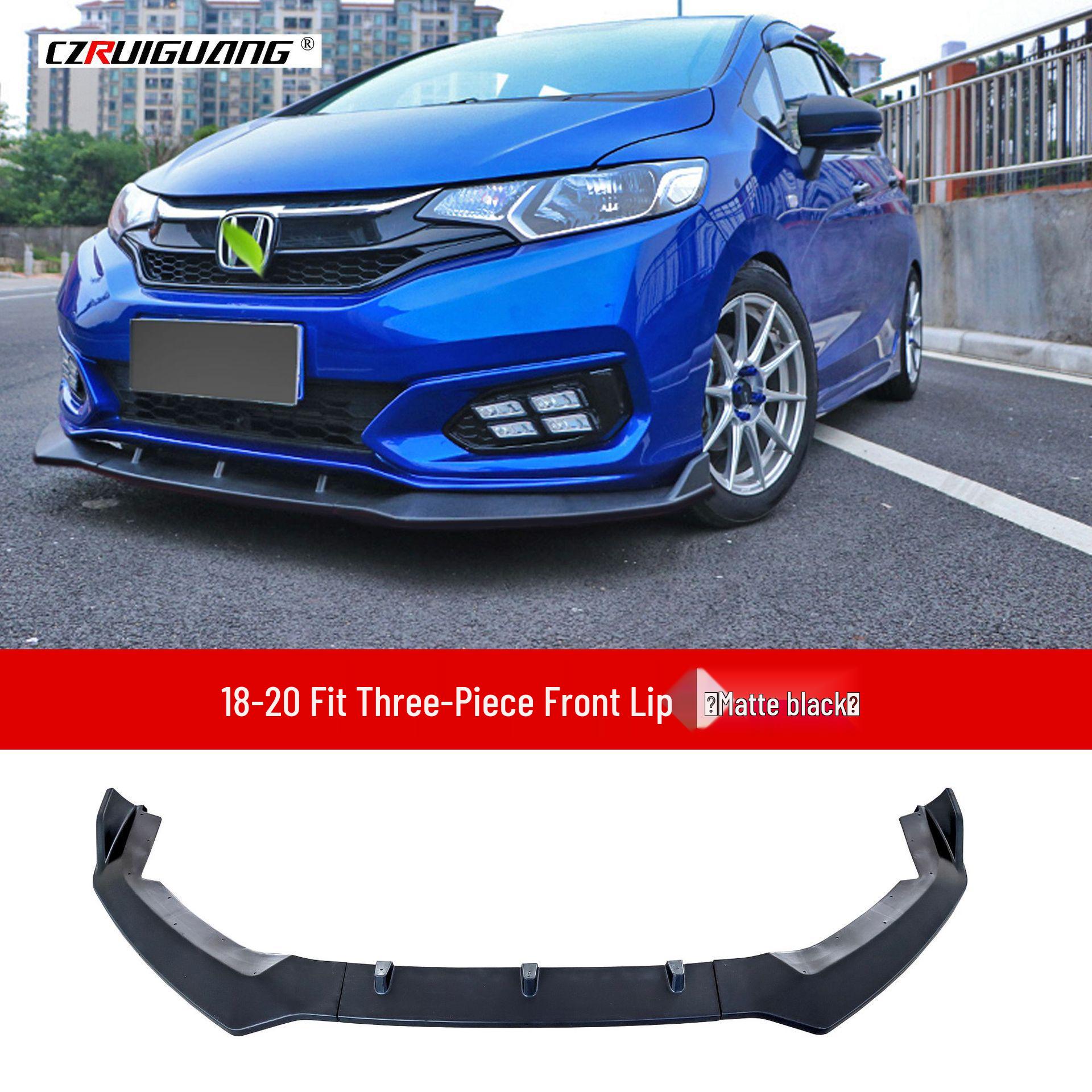 Спортивный обвес для Honda Fit GK5 2014-20: Передний сплиттер, Задний спойлер RS, Задний бампер и диффузор