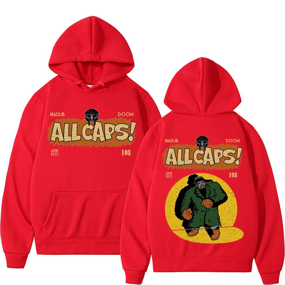 Madlib Doom Moletom com capuz estampa dupla face Cantor Madvillain Mf Doom Moletom com capuz incrível unissex feminino Hip Hop Moletom unissex Streetwear
