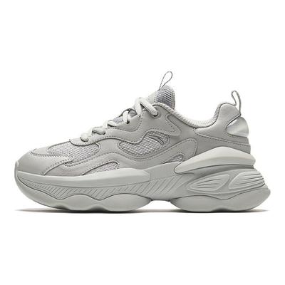 Chaussures décontractées basses confortables et polyvalentes, absorbant les chocs, résistantes à l'usure, pour femmes, baskets, grises 122418885-4
