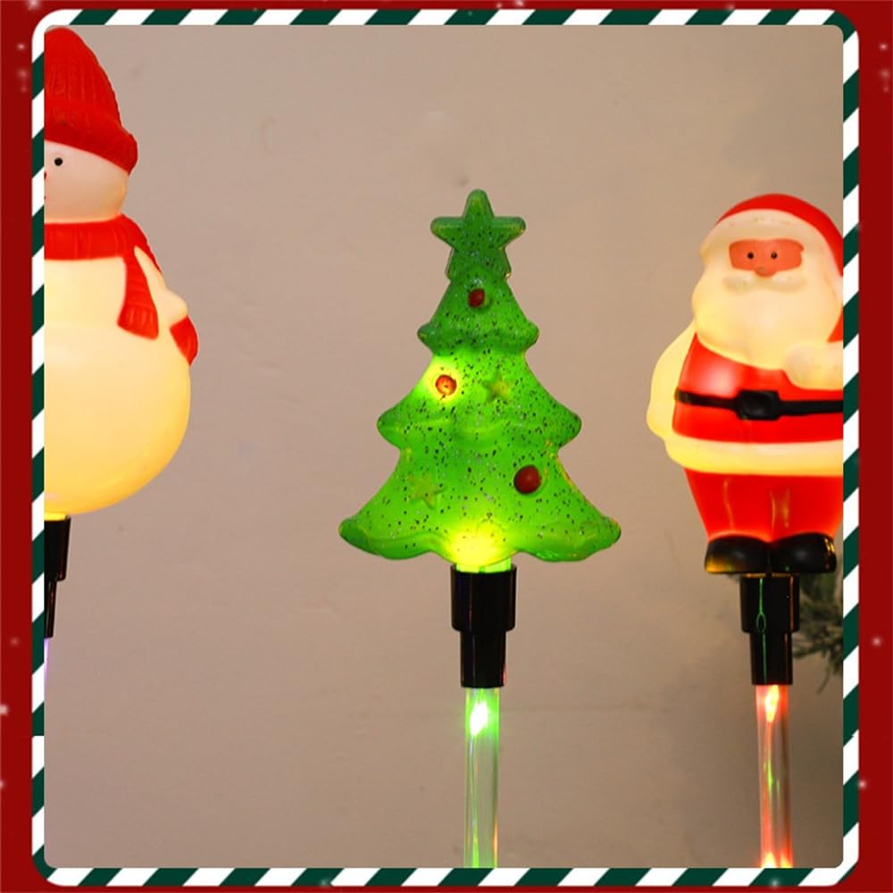 DUOLEIMI Christmas Solar Santa Claus Garden Snowman Outdoor Christmas Garden LED Ornament Creates Atmosphere Lights, Lights, Lights, Illumination,