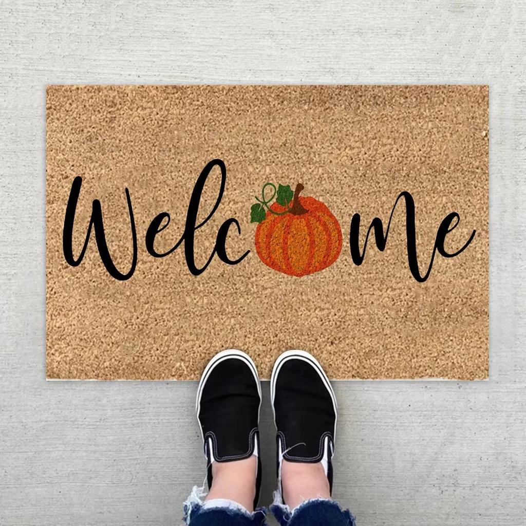 Halloween Welcome Carpet Entry Door Mat Courtyard Entrance Decorative Item Festival Atmosphere Decoration