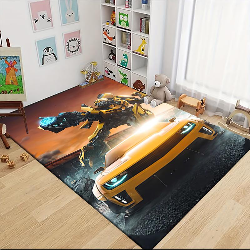 1Pc Transformers Optimus Prime Statue Carpet Rug Customizable Soft Washable Antislip Home Living Room Sofa Mats Personalized Rug 091782