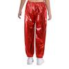 Unisex Kinder Metallische Hosen Elastischer Bund Glänzende Hosen Jazz Tanz Cheerleading Bühnenauftritt Hosen