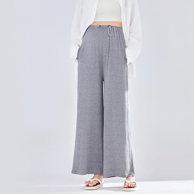 Maternity Pants Wear Loose Home Modal Maternity Clothing Spring and Summer New Thin High-waisted Large-size Maternity Wide-leg Pants