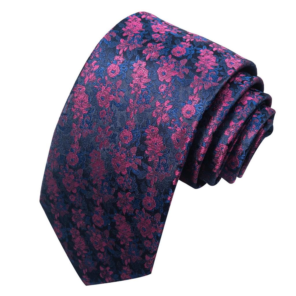 Spring/Summer Blue Series Men's Yarn-Dyed Jacquard Tie - British Style, Hand-Tied, Business Fashion
