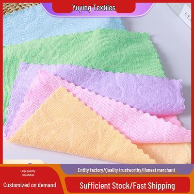 Superfeines Faser-Präge-Bärenhandtuch - Bunt, Kettgestricktes Quadrat für Veranstaltungen & Geschenke