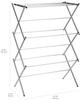 Amazon Basics Folding Clothes Drying Rack, Chrome Alloy Steel, 36.8 x 74.9 x 106.1cm (L x W x H)