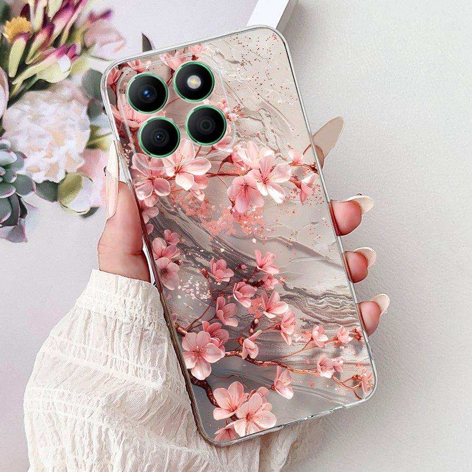 For Honor X8b Elegant Floral Butterfly Phone Case For HonorX8b X 8B 4G LLY-LX1 LLY-LX2 LLY-LX3 Soft Silicone TPU Cases