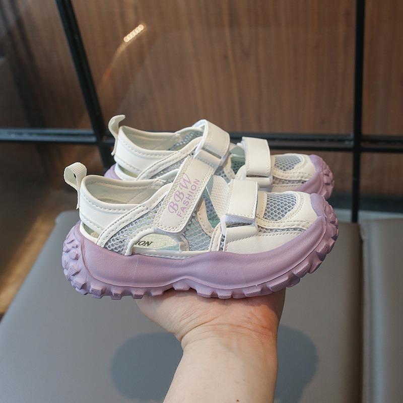 Boys & Girls' Sport Sandals Children's Closed-Toe Hollow Mesh Shoes for Toddlers & Youth Casual Soft Comfortable Kids Shoes
