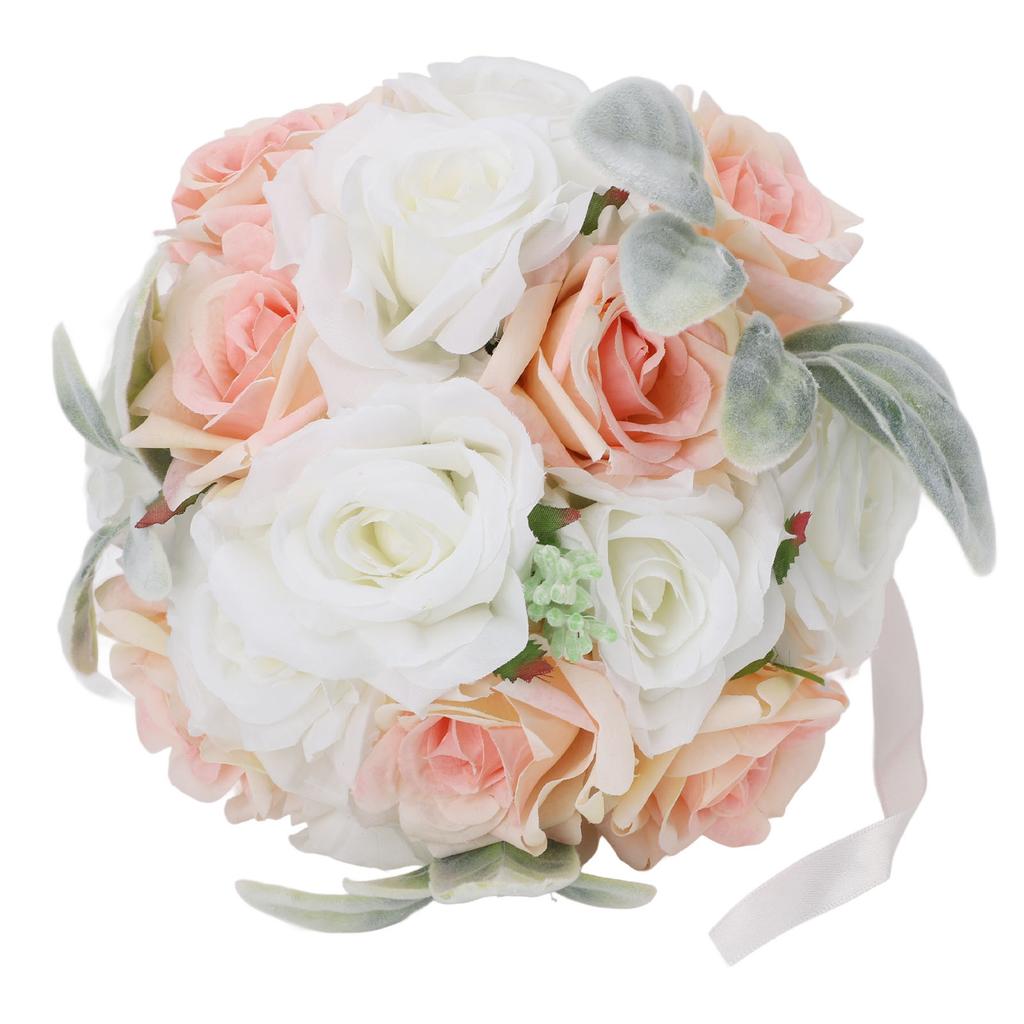 Hochzeitssträuße für Braut Weiches Band Brautjungfer Braut hält Blumen Künstliche Rose für