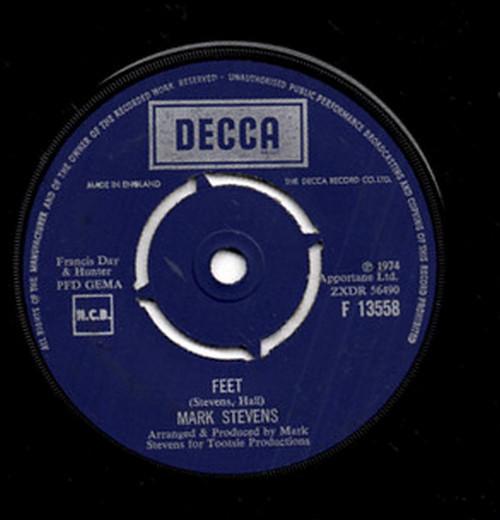 

7-дюймовая пластинка MARK STEVENS Feet F13558 Decca 1974 UK Поп Б/у