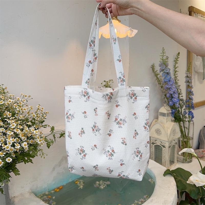 

41 canvas bag spring cotton floral canvas bag tote bag shoulder handbag niche handbag