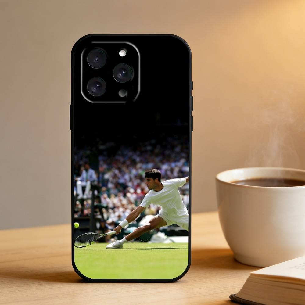 

C-Carlos A-Alcaraz Phone Case For iPhone 17 16 15 14 13 12 Max Plus Silicone Black Cover iPhone13