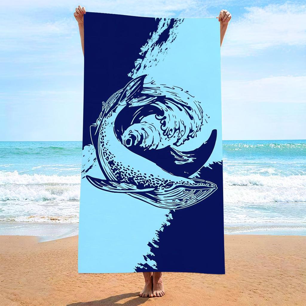 70x140 Microfiber Custom Printed Beach Towel - Absorbent & In Stock