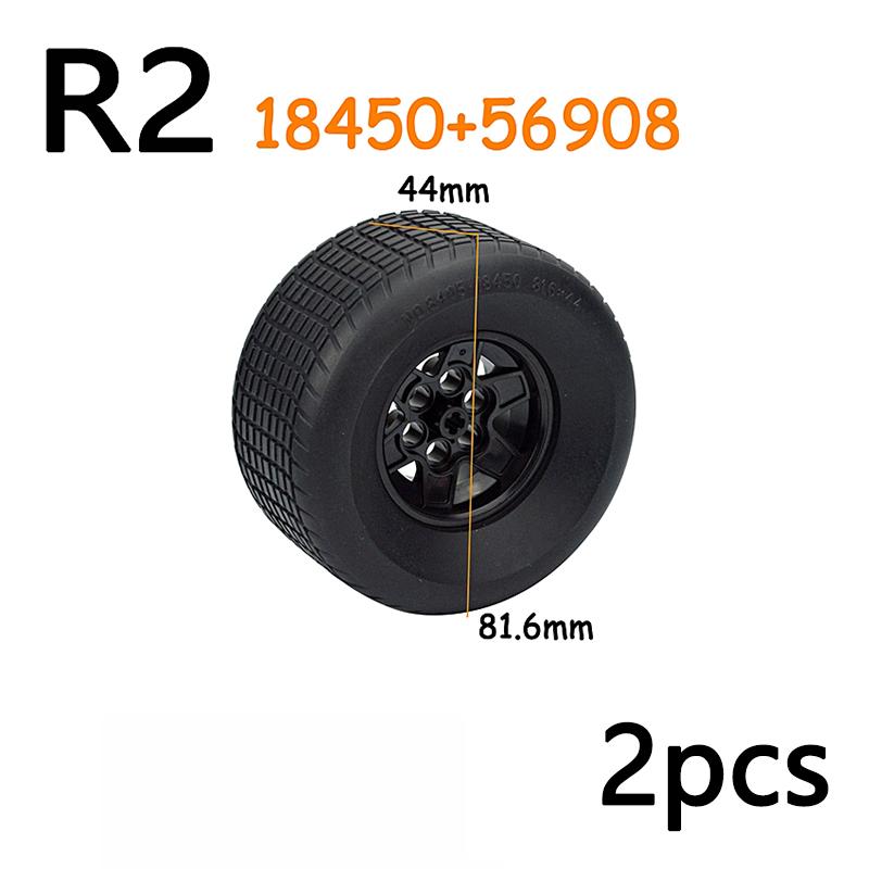 MOC Brick Wheel Hub Technical Tire Car Truck Vehicle Tire Construction Building Blocks 56145 32019 86652 56908 41897 54120 Leduo