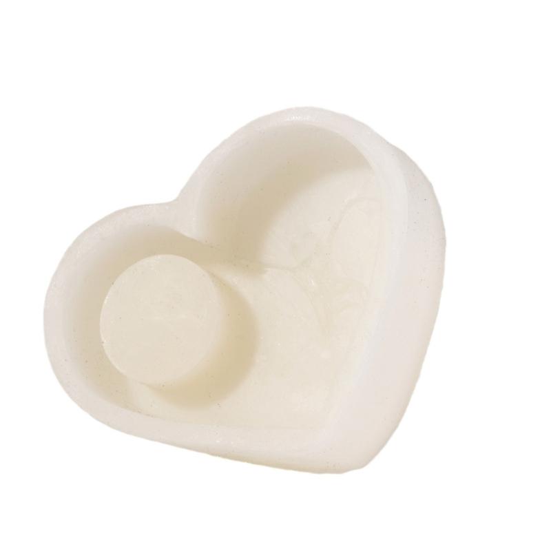 Embossed Heart Shaped Silicone Molds Silicone Candle Holder Molds Soap Molds for Epoxy Resin Candlestick Tealight Holder