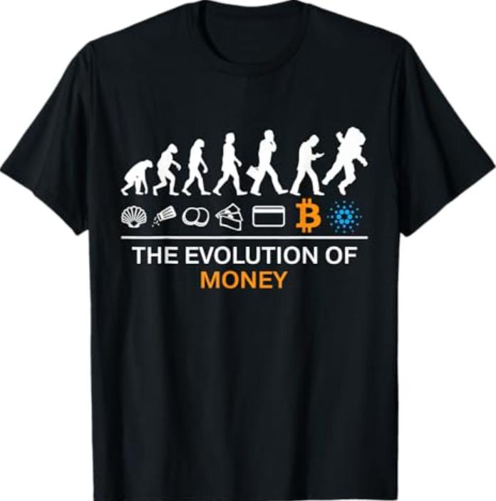 The Evolution Of Money Funny Bitcoin Cardano To The Moon T-Shirt S разноцветный
